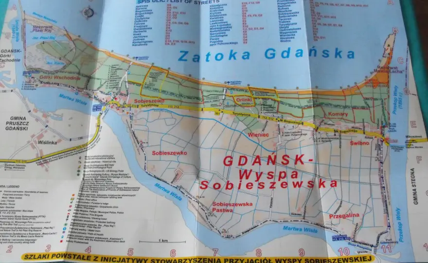 Mapa trasy rowerowej Sobieszewo - odkryj najpiękniejsze widoki